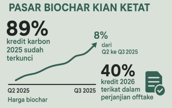 Pasar Biochar Kian Ketat: 89% Kredit Karbon 2025 Sudah Terkunci