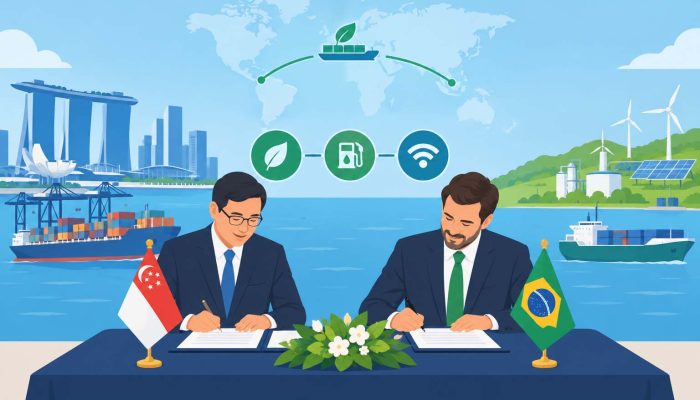 Genjot Dekarbonisasi Maritim, Singapura Gandeng Brasil Bangun Koridor Pelayaran Hijau